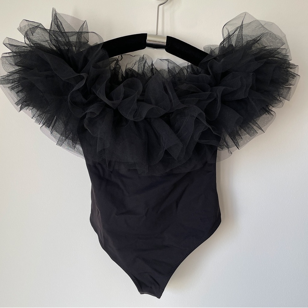 NEW Free People Big Love Bodysuit In Black - Picture 9 of 14